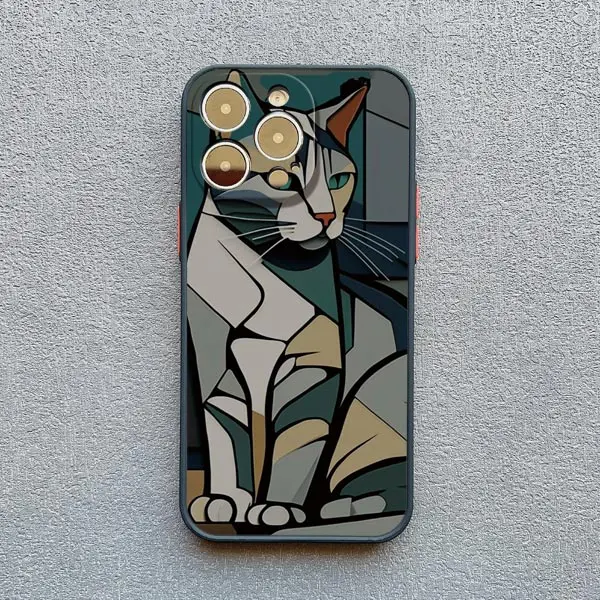 Niedliche Katzen-Handyhülle für iPhone 17 Pro Max 15 14 13 12 11 Pro MAX X XR XS 16 14 Plus 13 12 Mini Stoßfeste Schutzhülle Fundas – Detail 2