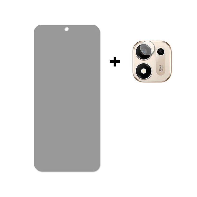 Premium Privacy Tempered Glass Screen Protector & Camera Lens Film