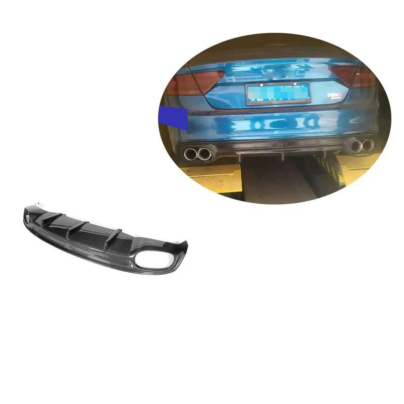 A7-SLINE S7 Carbon Fiber Fibre Rear Bumper lip Diffuser Fit For A7-SLINE S7 2018-2023