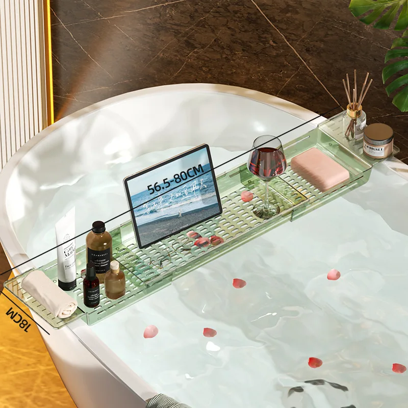 Bathtub shelves toilets retractable drain racks shelves plates bathroom tub holders bath trays bathroom shelves