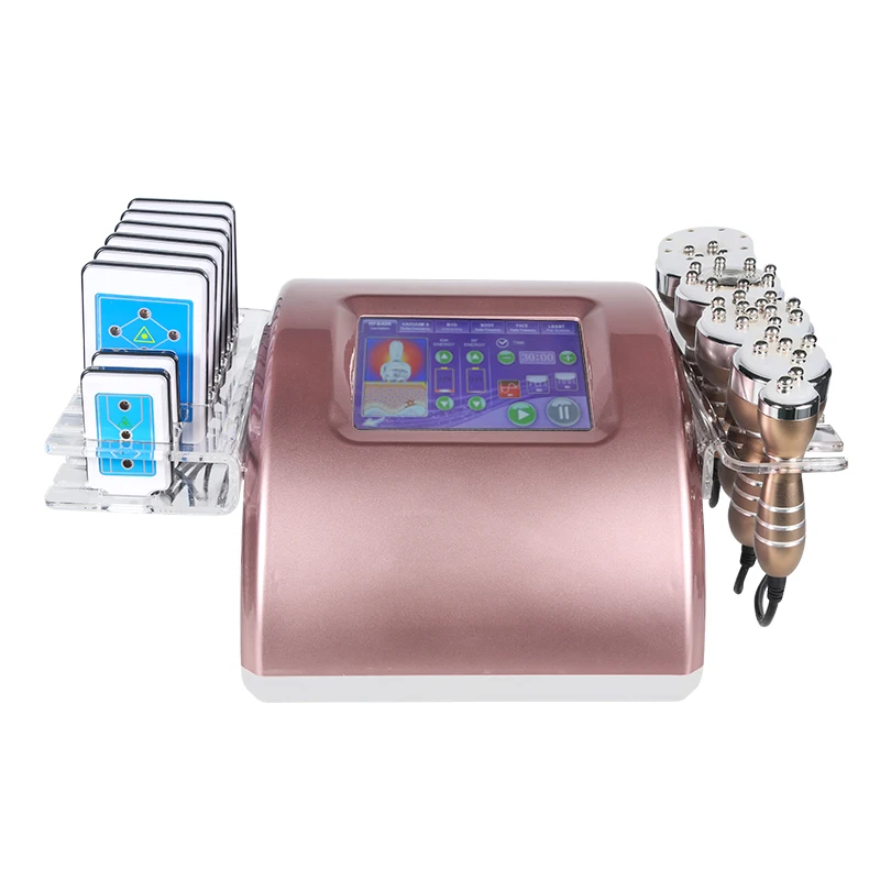 6 In 1 40K Ultrasonic Cavitation Slimming Machine Vacuum Body Shaping Facial Skin Lifting Tightening Massage Weight Loss Beauty