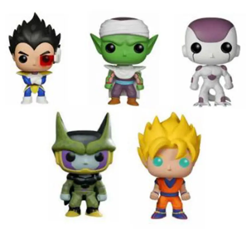 Funko Pop Dragon Ball 10Cm Animel Super Saiyan Bule Goku 14 # Verdura10 # Red Hair Action Figure Collezione Pvc Modello Doll