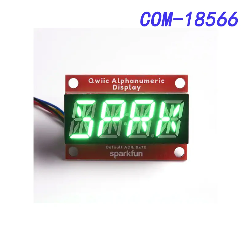 

COM-18566 SparkFun Qwiic Alphanumeric Display - Green