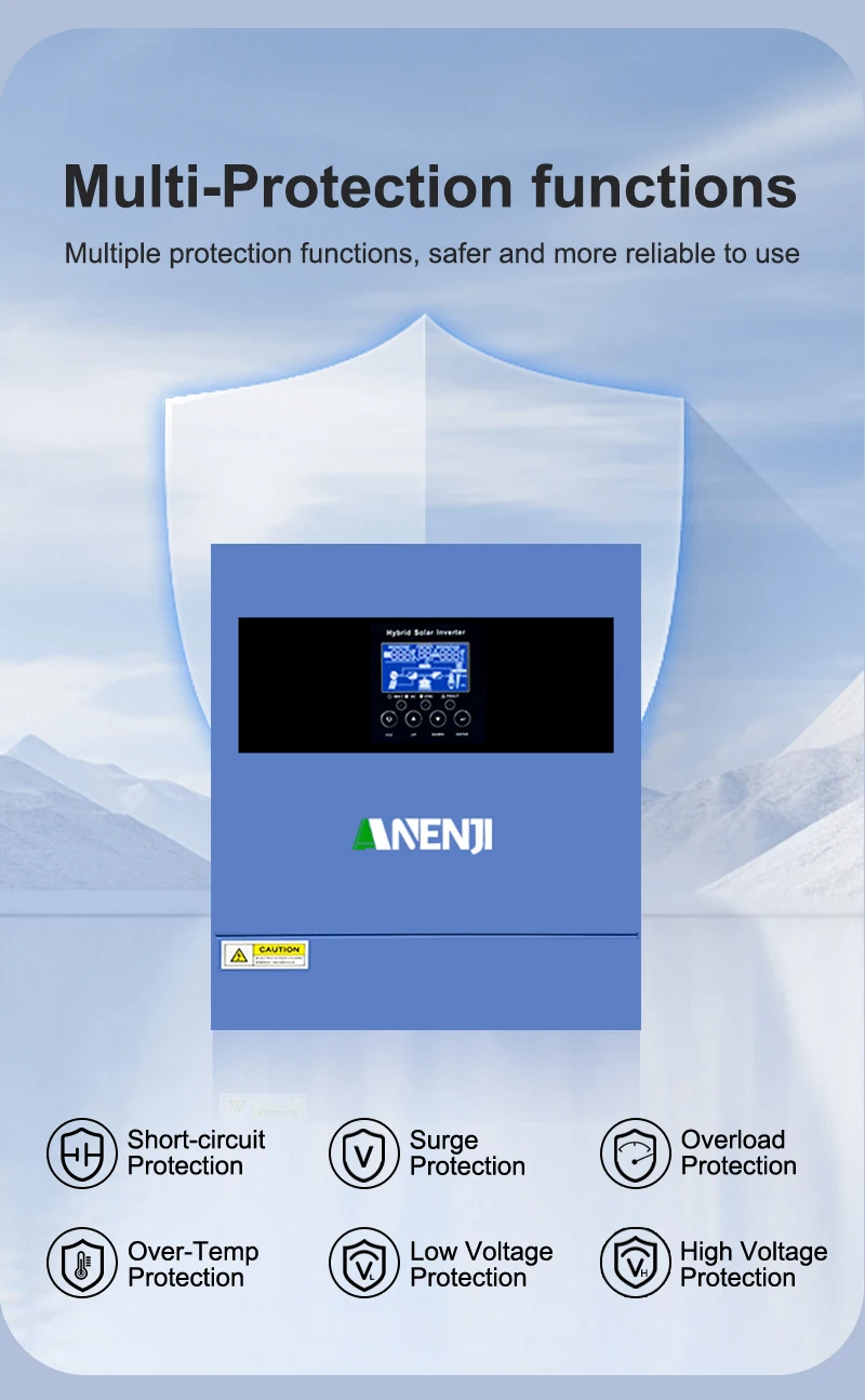 2PCS 4KW/6,2 KW Hybrid Solar Inverter 230V 48V Reine Sinus Off Grid Auf Grid Inversor 120A MPPT ANENJI Solar Laderegler – Detail 11