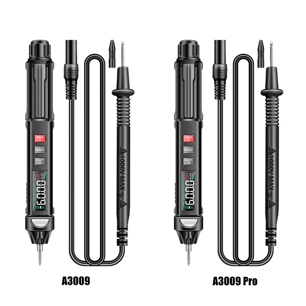 ANENG A3009 NCV Multimeter Pen 6000 Counts Smart Voice Broadcast Multimeter Auto-Ranging for Labo/Hospital/Radio Consultant/Home