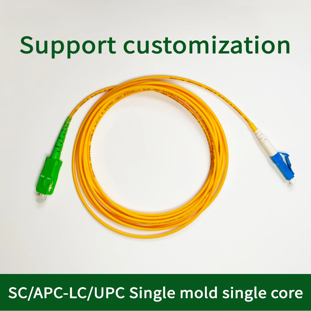 10PCS 3M/5M Fiber Optic Cable SC/APC to LC/UPC Single Mode Simplex Core 2mm SC-LC Patch Cord Fiber Optic Extension Cable