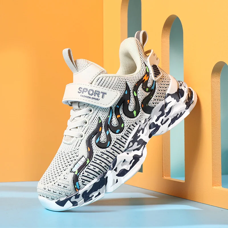 Running Shoes Children Shoes Kids' Sneakers Breathable Mesh Sneakers Boys Shoes Fashion Casual Running Kids Boys Size 28-39