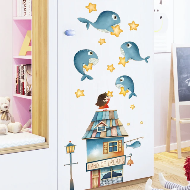 Nette Tiere Wand Aufkleber Tür Aufkleber Ecke Dekoration Selbst-adhesive  Home Decor Kinderzimmer Dekoration Baby Schlafzimmer Decor - AliExpress