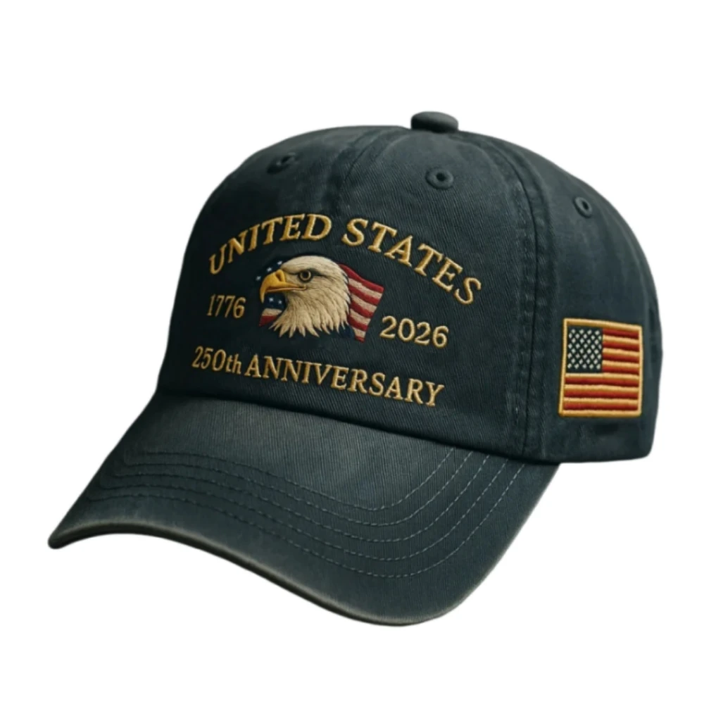 Bald Eagle Cap, bequeme USA-Baseballkappe, 250-jähriges Jubiläumshut, patriotische Baseballkappe für alle Jahreszeiten, für Sommer-Familienkopfbedeckungen – Detail 8