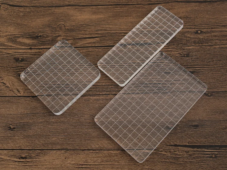 Acrylic Stamp Block Clear High Transparency for Transparent Seal Stamp DIY Scrapbooking Photo Album Decorative