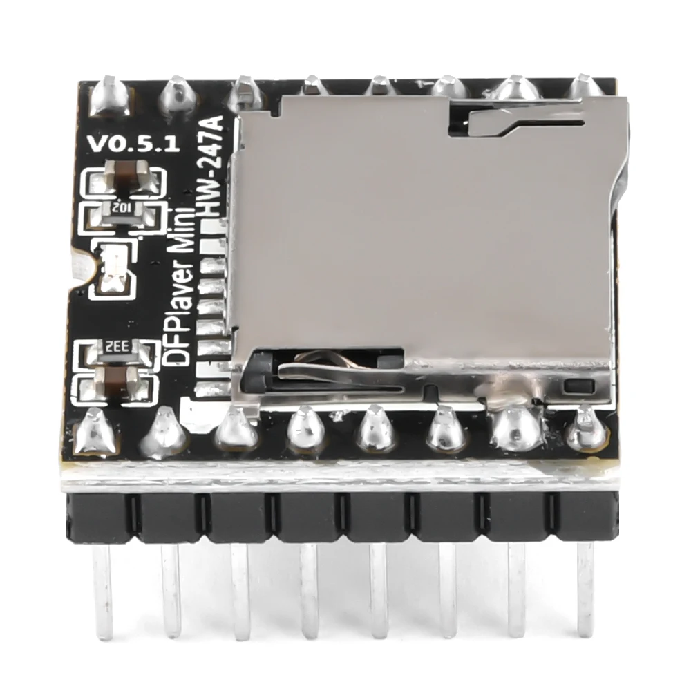DFPlayer Mini TF MP3 Player Module for Micro SD Card U-Disk IO/Serial Port/AD MP3 Voice Decoder Board for Arduino audio music player