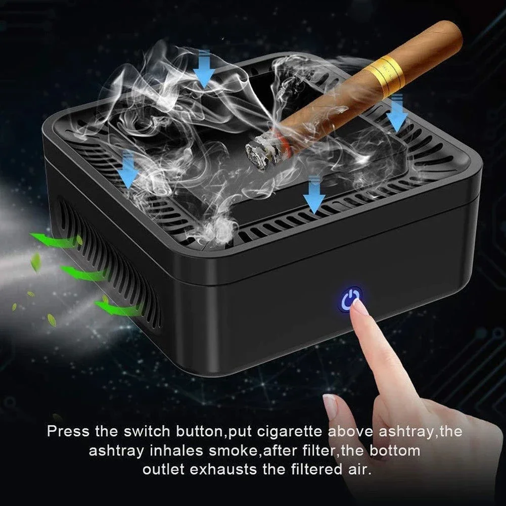 Smart Filter Ashtray - Air Purifying Multi-stage Smart Ashtray, Absorbent  Usb Rechargeable Ashtray For Car Indoor Outdoor Home Office