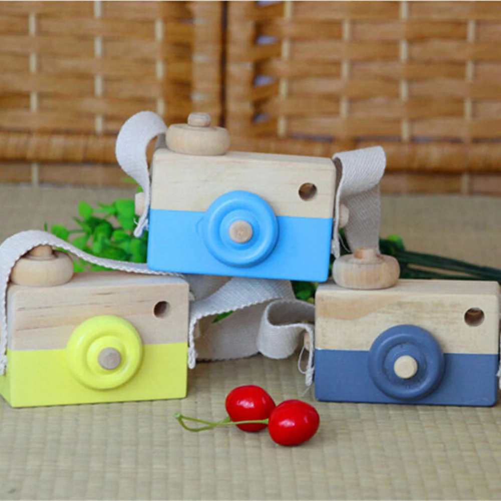 Nordic Hanging Wooden Kids Camera Toys Child Camera Gift Room Decor