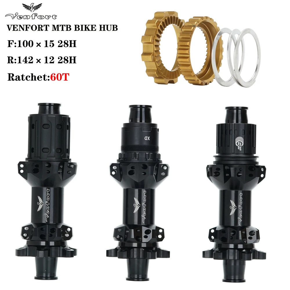 

2022 NEW Black VENFORT 240 EXP dtswiss 180 MTB Bike 28H Naben 6-bolt In Front 100*15 Rear142 *12mm 100/135mmUltra Light MTB HUB