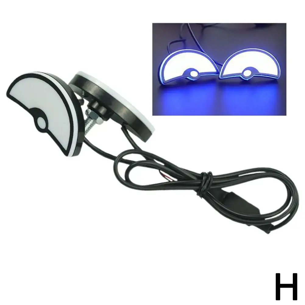 Motorcycle LED Triangle Half Circle Devil Eye Lights 1Pair Car Tail Decorative Lamp Mini Eagle Eye Lamp Exterior Accessories Motorcycle Led Lights Motorcycle Accessories Car Led Lights
