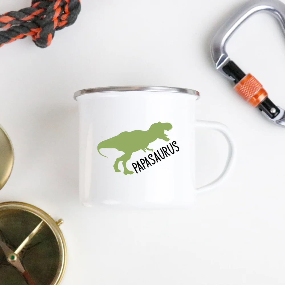 

Father's Day Enamel Mug White Handled Cup Coffee Tea Enamel Mug Drink Water The Best Original and Fun Father's Day Gift