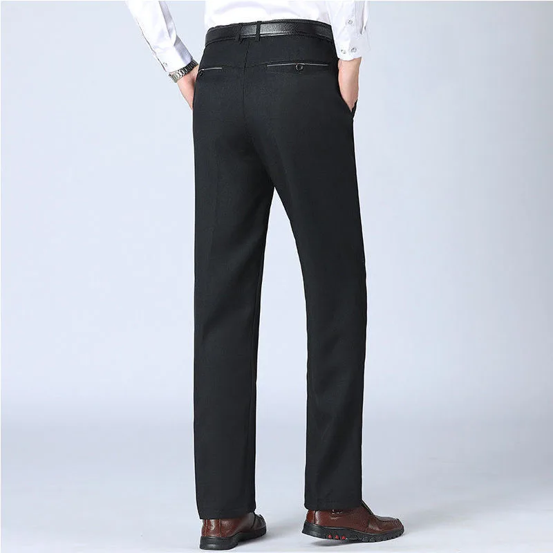 Spring Autumn New Men Suit Pants Business Office Streetwear Fashion Male Solid Pocket Loose Casual Straight Full Trousers 29-40 6