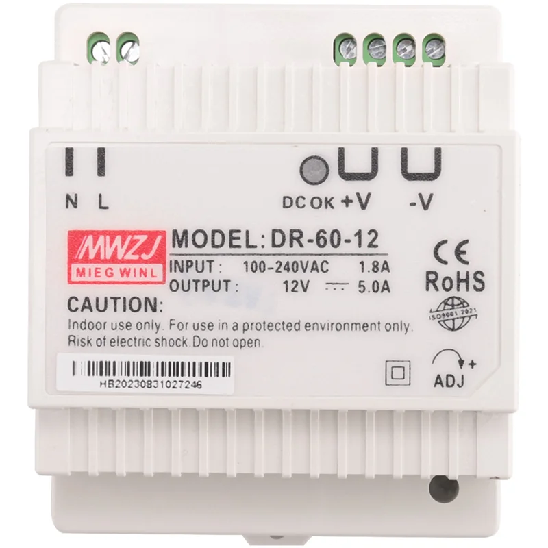 B62B-Transformer Amp 산업용 Din 레일 전원 공급 장치 220V Ac - Dc 전원 공급 장치