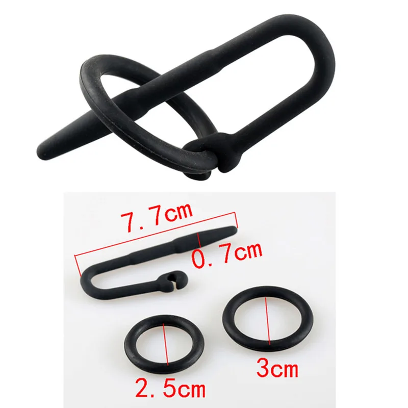 Penis Sex Toys Men Silicone Urethral Sounds Male Masturbator Urethral Catheter Adult Sex Toys For Men Penis Plug Dilator With Glans Ring