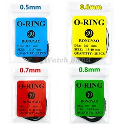 Waterproof Rubber O - Ring Gasket Set for Watch Back Cover Repair (4 Pack set)