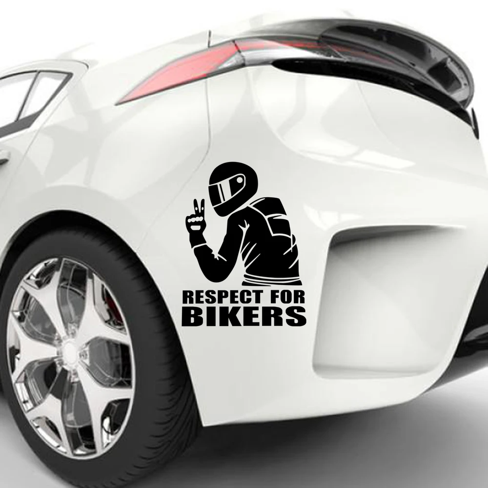 6 Adesivi Riflettenti 'Rispetto Per I Ciclisti' Per Auto E Moto - Multicolore, Sicurezza E Stile - Foto 1