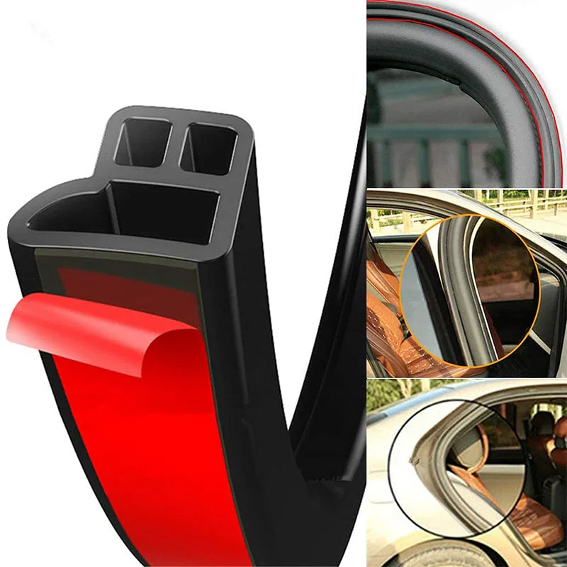 

Car Soundproof Strip Double Layer L-Shaped Seal Strip Thickened Hood Anti-Collision Adhesive Strip Trunk Modification Strip