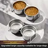 Large Stainless Steel Dog Slow Food Bowl with Thickened Stand Elevated  Pets Products Supplies Feeders Accessories Tip Proof 2