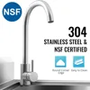 Utility Sink Free Standing Single Bowl Kitchen Sink with Cold and Hot Water Pipe Stainless for Laundry Room Bathroom Farmhouse 2