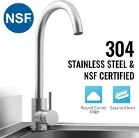Utility Sink Free Standing Single Bowl Kitchen Sink with Cold and Hot Water Pipe Stainless for Laundry Room Bathroom Farmhouse 2
