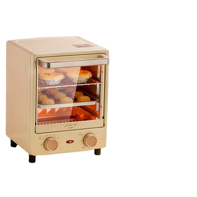 KONKA Elektrische Oven Huishoudelijke Kleine Mini Retro Verticale Kleine Oven Multifunctionele Bakken Pizza 220V 12L