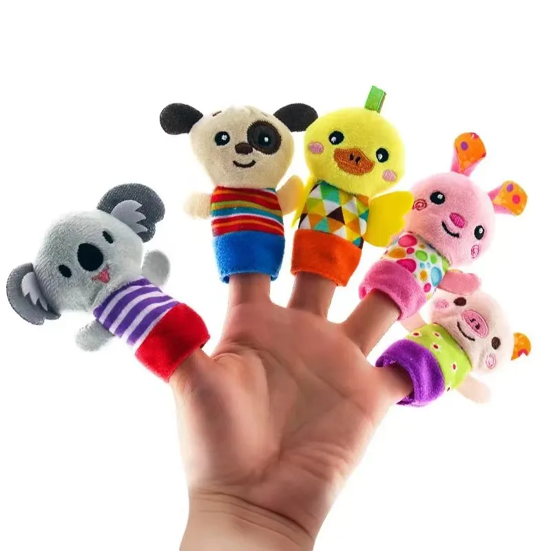 

Parent-child finger doll baby toy, baby finger doll finger soothing plush toy