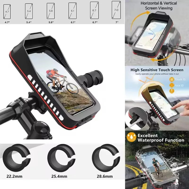 Waterproof ABS Motorcycle Phone Holder Bag Case