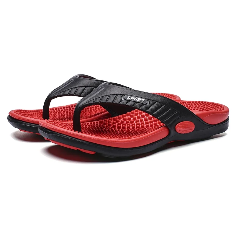 Massage Flip Flops for Men Summer Breathable Beach Shoes Sandals Men Luxury Flip Flops Breathable Men's Slippers - 2