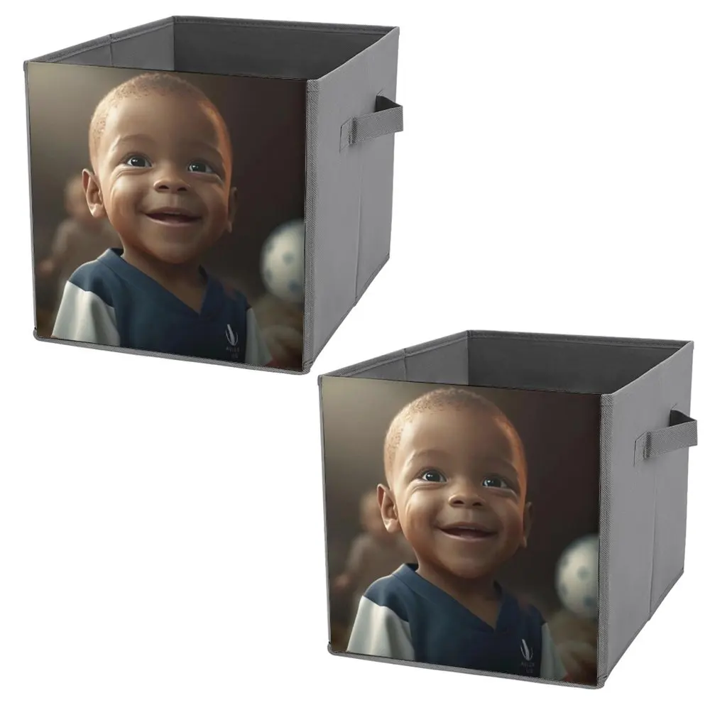 Scatola Portaoggetti Pieghevole Mbappe E Mbappé Kylian Champion France Football Team Soccer 21 Contenitori Portaoggetti Organizer Division Storage Of