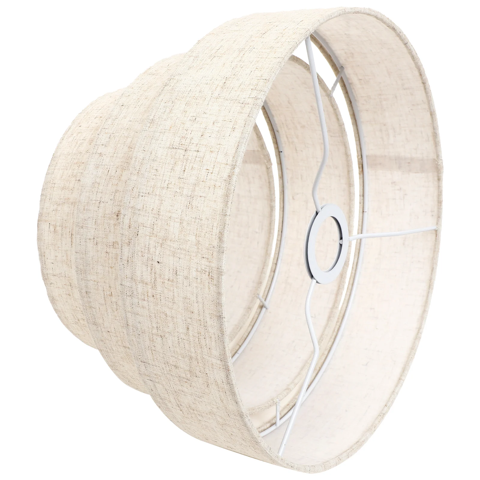 

Three Layer Fabric Lampshade Extra Large Lampshades Chandelier Hanging 3 Tier Cloth Modern Drum Round