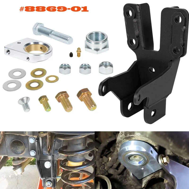 Jeep Steering Box Brace Front Track Bar & Sector Shaft Brace For Jeep Wrangler JL/JLU & Gladiator JT 2018-2023 – Black, Bolt-On Jeep Lift Kit Reinforcement Brace