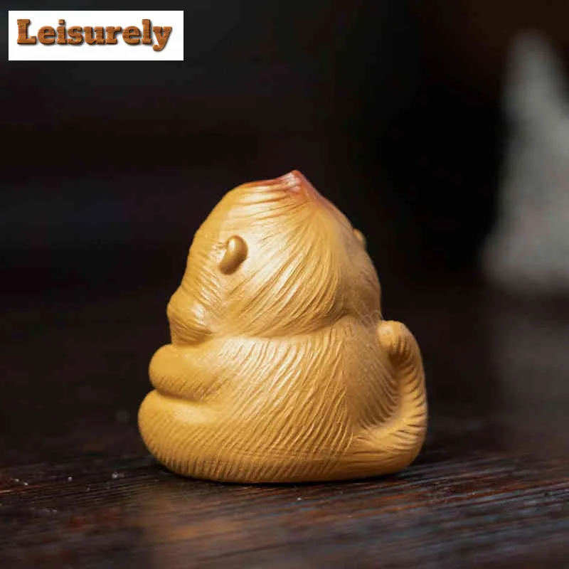 Yixing Zisha Zodiac Monkey Wukong Great Sage Incense Holder Tea Pet Luxury Tea Games Tea Figurine Play Toys Tea Statue Ornaments