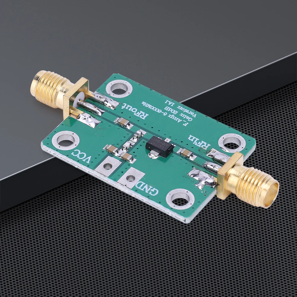 5-6000MHz RF Amplifier Module Gain 20dB Ultra-wideband RF Wideband Amplifier DC 5V RF Signal Power Amplifier Board 85mA