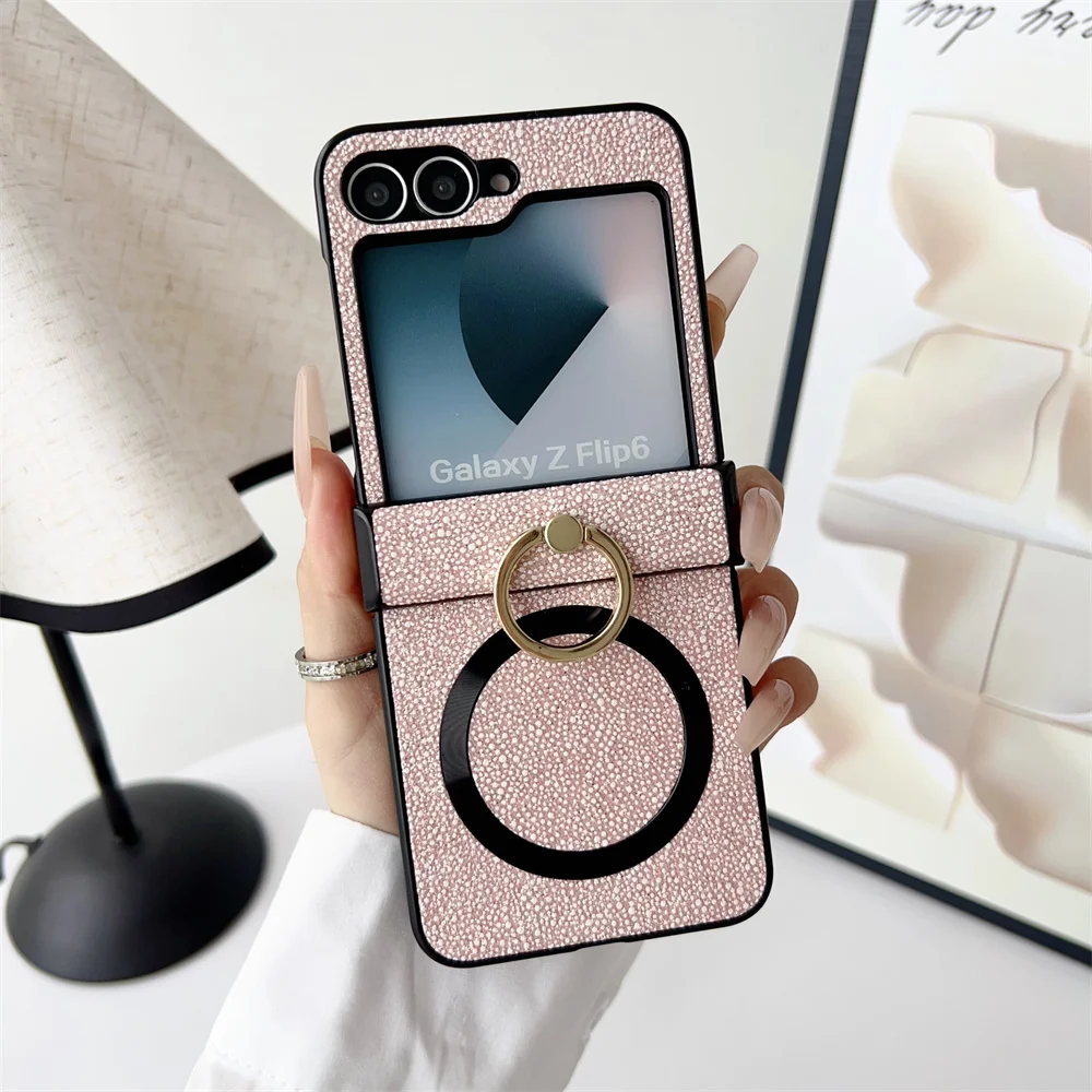 Magnetic Stand Shockproof Case with Magsafe Ring Holder and Wireless Charging Support