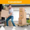 80876- Foldable Platform Truck Push Dolly 330 lb. Weight Capacity Black and Yellow 28.75" x 18.75" x 33" 3
