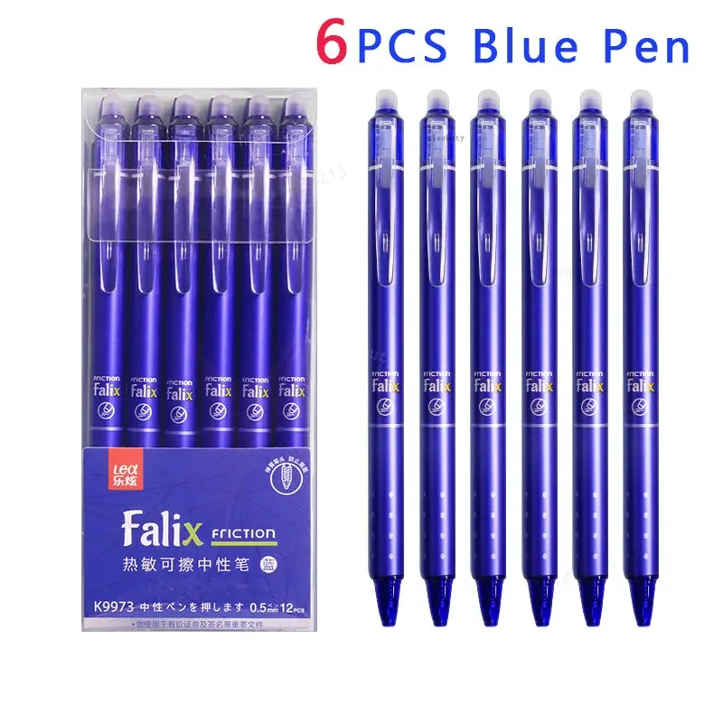 6pcs blue pen
