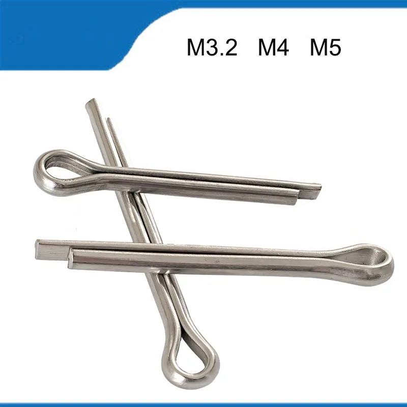 

High Quality 304 Stainless Steel U Shape Type Spring Cotter M3.2 M4 M5 50PCS Hair Pin Split ClampTractor Open Elastic Clip