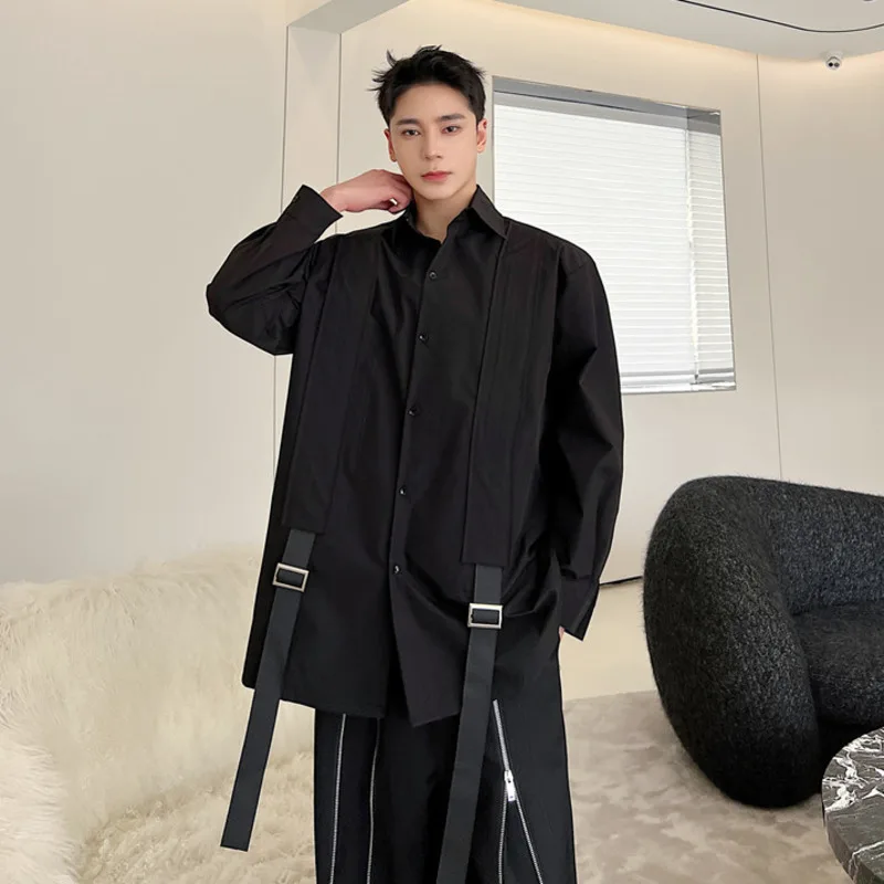 AnnC ブラック長袖シャツ　S〜M size Aletta vita ブラウス シャツ 袖デザイン タック ドレープ