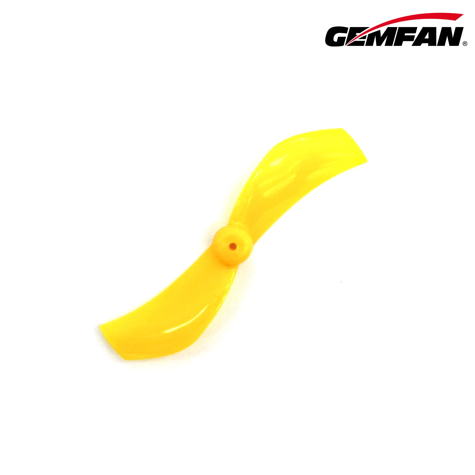 Détail de l'hélice Gemfan 1610-2 40mm 1.6 pouce 2 pales pour drone FPV micro, sur fond gris