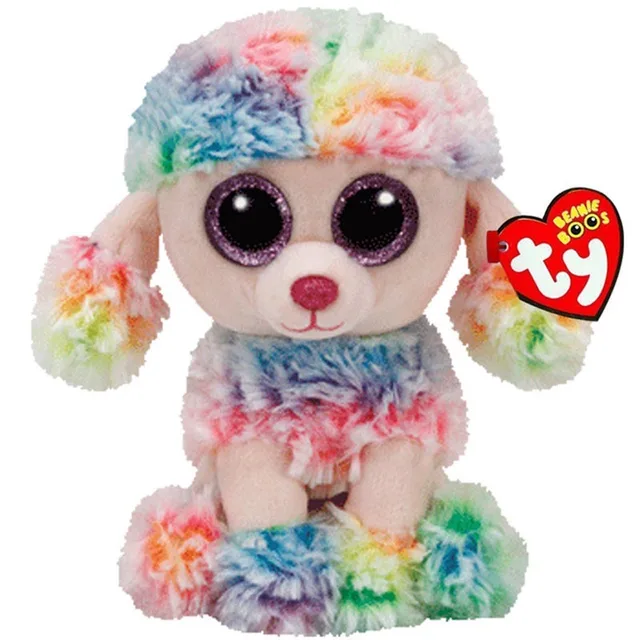 15CM Ty Beanie Glitter Big Eyes Fox Dog Sheep Koala Fish Kawaii Slick Soft  Animal Doll Kids Toys Christmas Gift for Children 4