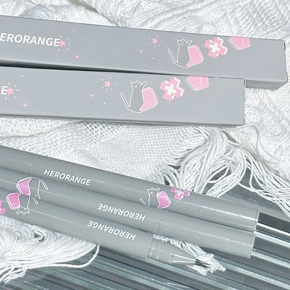 Double Tip Lower Eyelash Pencil Super Slim Eye Liner Waterproof Anti-Smudge Dual Pronged Bottom Eyelashes Pen