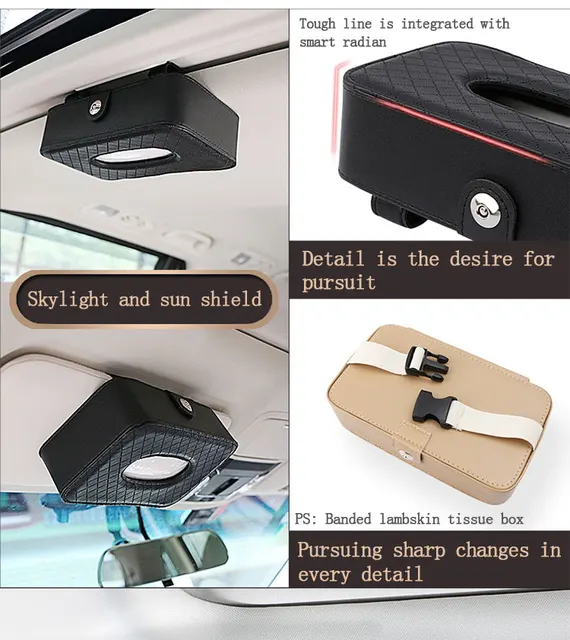 LULECI Advanced Sense Thousand Bird Lattice Car Tissue Box Female Car Seat  Back Armrest Paper Box Interior Decoration Supplies - AliExpress