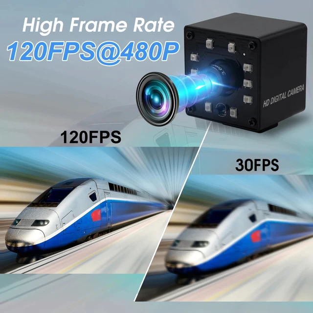 ELP 2MP Night Vision USB Camera With 10 PCS IR LED High Speed VGA 120FPS Webcam CMOS OV2710 Security Camera For Video Door Phone 2