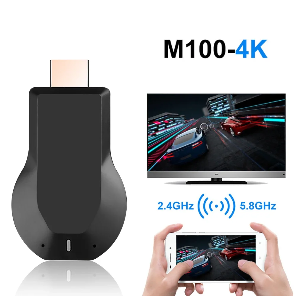 Portable M4 Plus Mirroring Multiple TV Stick Adapter Mini PC for Android HDMI WiFi Dongle