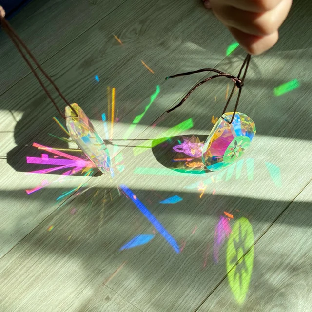 H & D 120 Mm -Es Szivárványkészítő Hatszögletű Bar Csillár Napsütő Kristályüveg Prizma Medál Diy Kiegészítők Karácsonyfa Dísz - Image 2